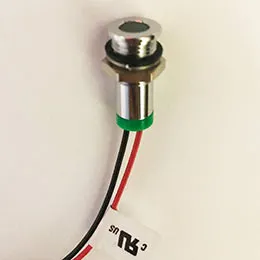 Wired 8mm Green 28V LED - Q8F7CXXG28E