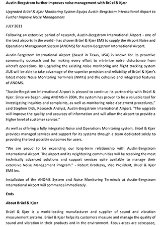 Austin-Bergstrom further improves noise management with Br