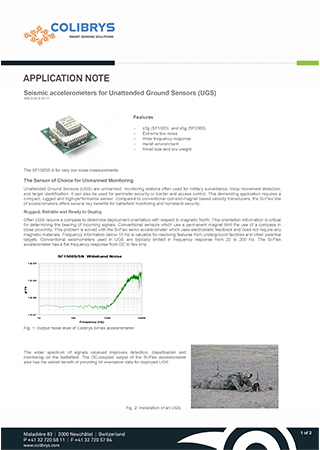 Seismic accelerometers for Unattended Ground Sensors (UGS)