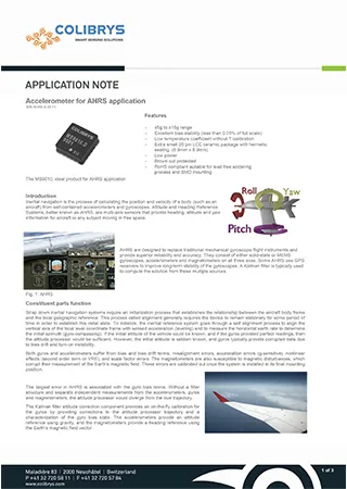 Accelerometer for AHRS application