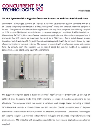 3U VPX System with a High-Performance Processor