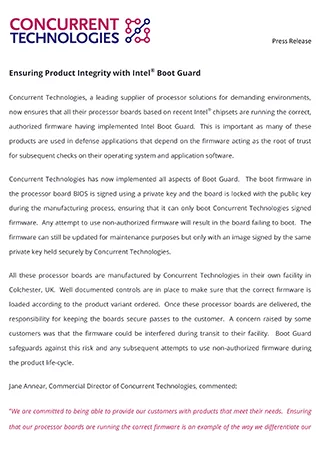 Ensuring Product Integrity with