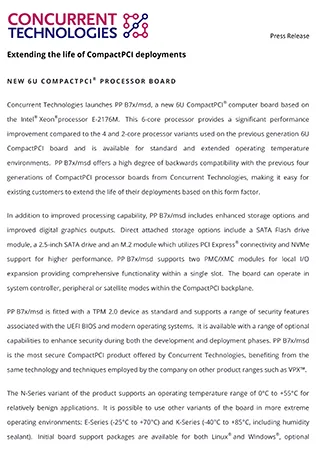 Extending the life of CompactPCI deployments