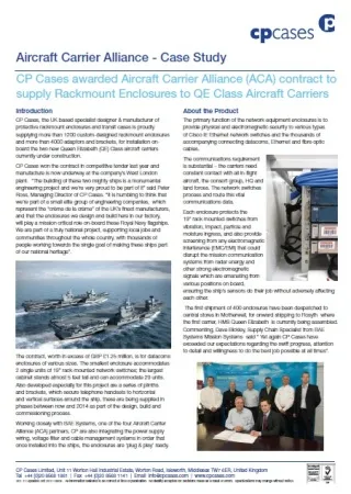 Aircraft Carrier Alliance - Case Study