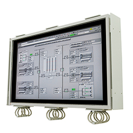 Large screen rugged panel computers and displays