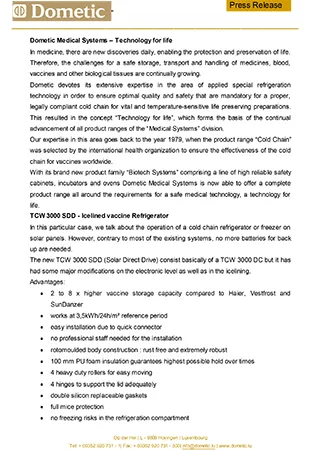 Dometic Medical Systems 