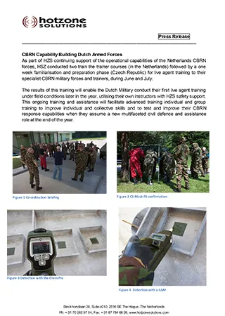 CBRN Capability Building Dutch Armed Forces