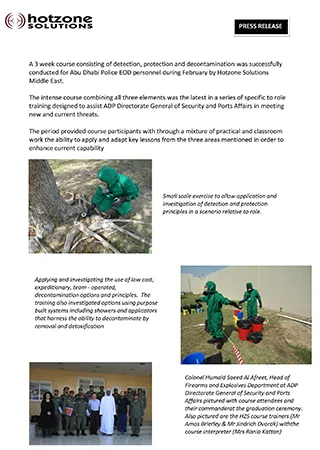 A 3 week course consisting of detection