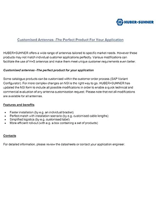 Customised antennas -The perfect product for your application
