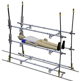 SHOCK AND VIBRATION DAMPED STRETCHER SUPPORT