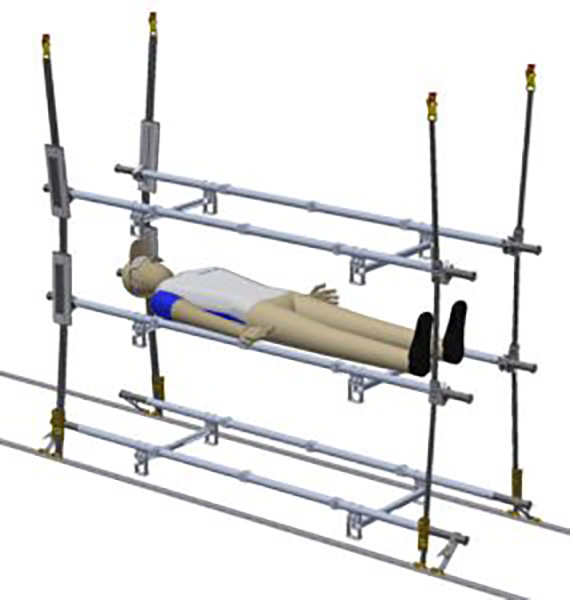 SHOCK AND VIBRATION DAMPED STRETCHER SUPPORT