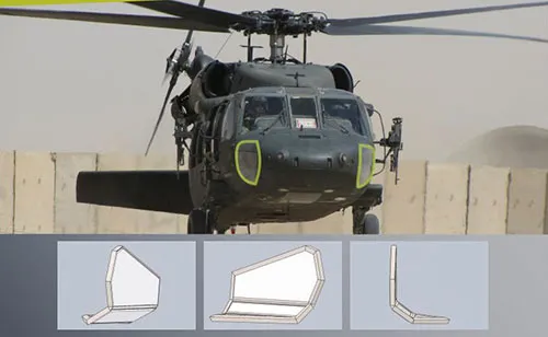 Ultralight ballistic windows for helicopters