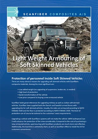 Light Weight Armouring Of Soft Skinned Vehicles