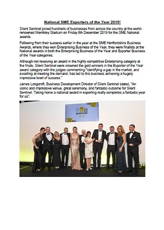 National SME Exporters of the Year 2019!