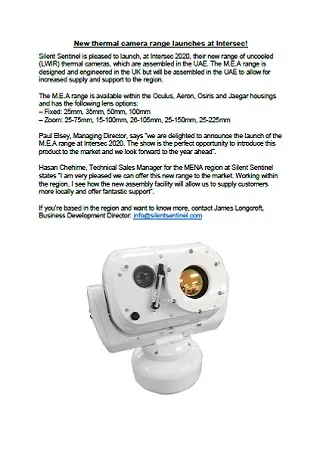 New thermal camera range launches at intersec!