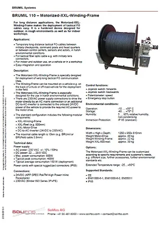 Motorized XXL Winding Frame - BRUMIL 110