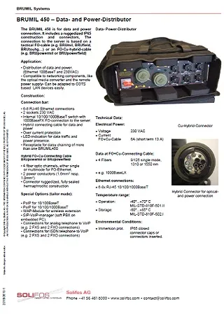 Data and Power Distributor - BRUMIL 450