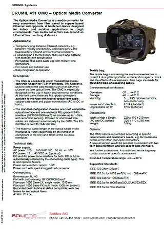 Optical Media Converter - BRUMIL 451 OMC