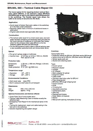 Tactical Cable Repair Kit - BRUMIL 880