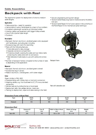 Backpack with Reel