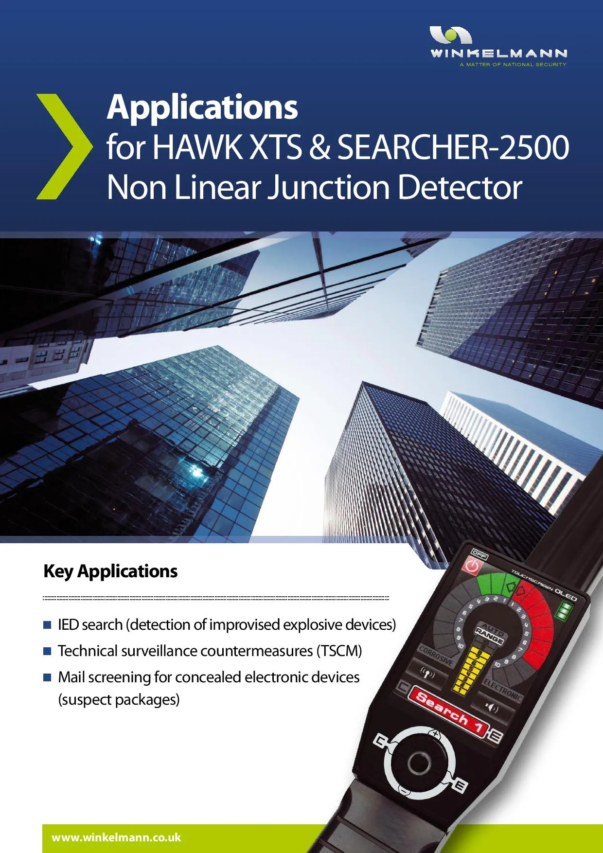 Applications for HAWK XTS & SEARCHER-2500 Non Linear Junction Detector